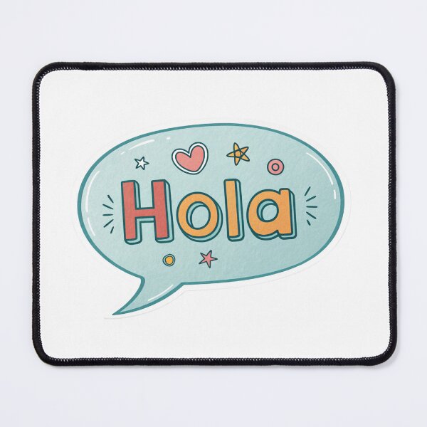 Item preview, Hola Greeting Lettering Speech Bubble Sticker designed and sold by elkuni.
