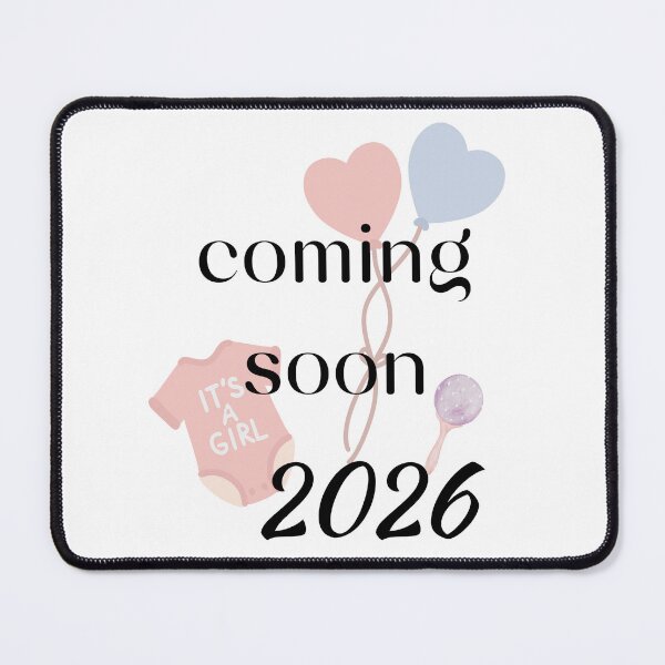 Item preview, Pregnancy Announcement Baby Girl 2026 Rattle designed and sold by LiskoDesign.