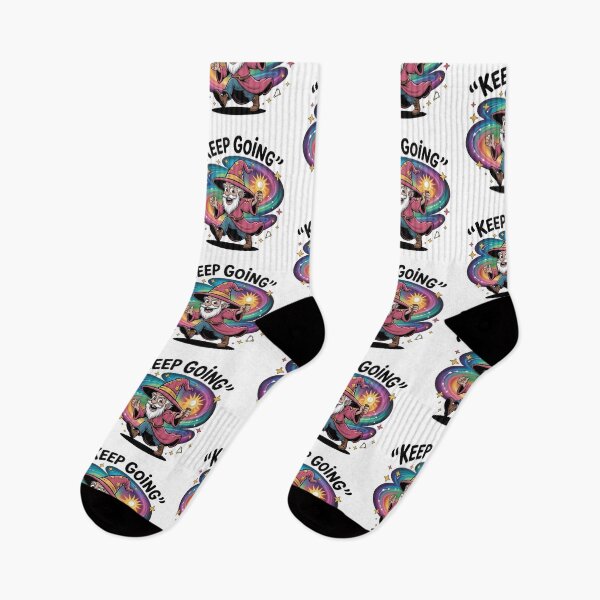 Item preview, Keep Going Cute Cartoon Magic Wizard Design designed and sold by MonkiFlipp.