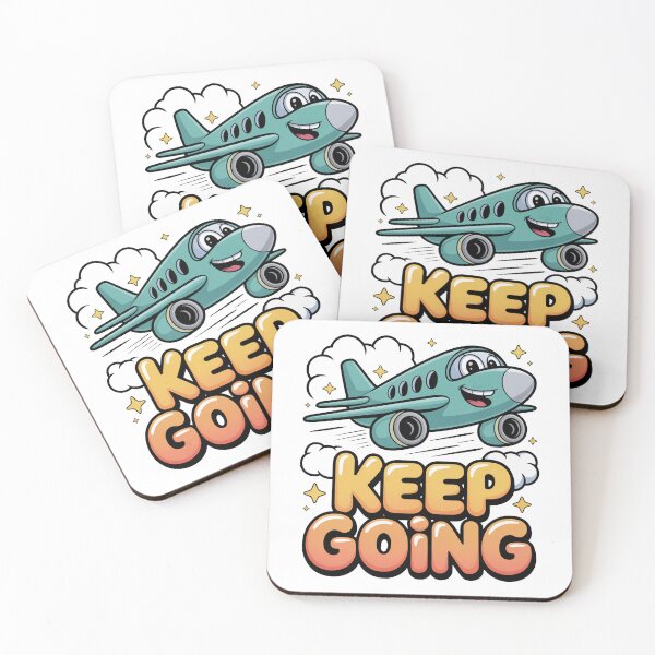 Item preview, Keep Going Cute Cartoon Jet Plane Design designed and sold by MonkiFlipp.