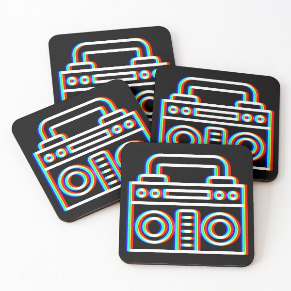 Item preview, Retro Boombox Glitch Art – Colorful RGB Music Design designed and sold by Serbin.