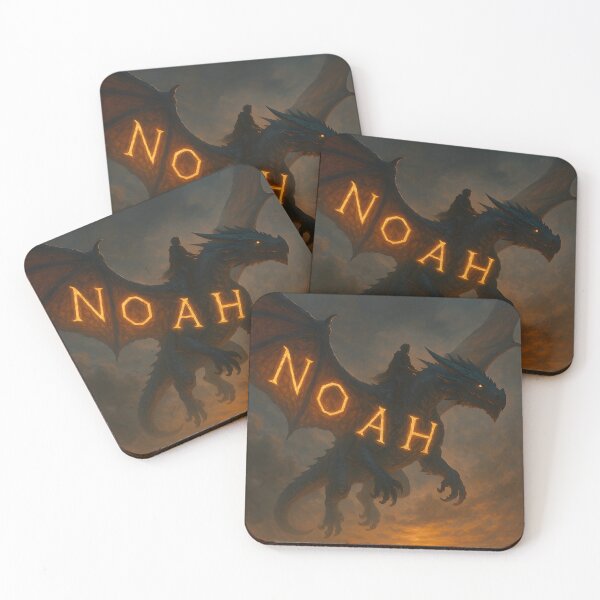 Item preview, Noah Dragon Rider Art – Glowing Rune Name on Dragon Wings Fantasy Design designed and sold by VoidBloom Studio.