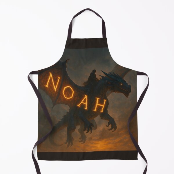 Item preview, Noah Dragon Rider Art – Glowing Rune Name on Dragon Wings Fantasy Design designed and sold by VoidBloom Studio.