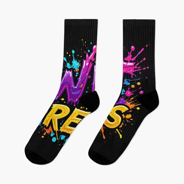 Item preview, Playful Typography Art - Bold Color Splatter Design designed and sold by BrushRushX.