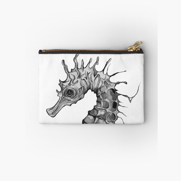 Item preview, Black and White Seahorse designed and sold by Coastal Watercolors by Laura.