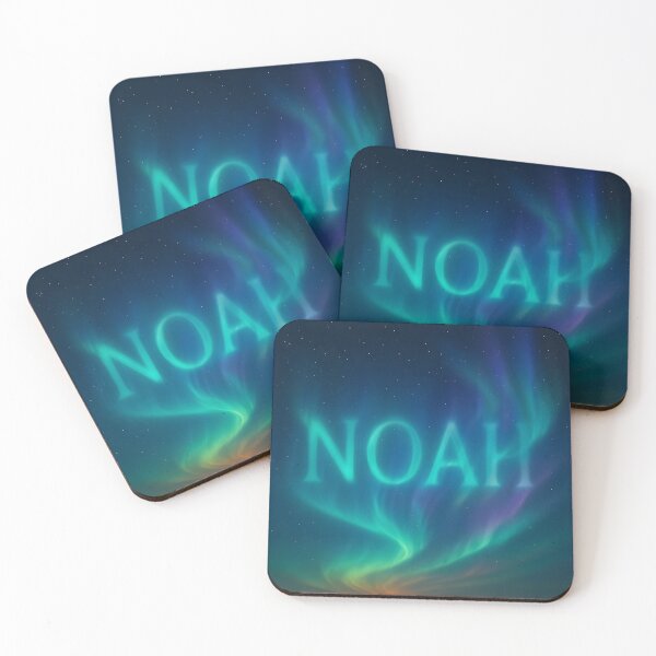 Item preview, Noah Aurora Borealis Art – Northern Lights Name Design in Night Sky designed and sold by VoidBloom Studio.