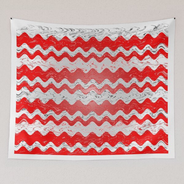 Item preview, Red White Stripe Patchy Marble Pattern designed and sold by MarkUK97.