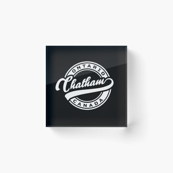 Item preview, Chatham Ontario Canada round baseball logo style in white color designed and sold by Jdawnink.