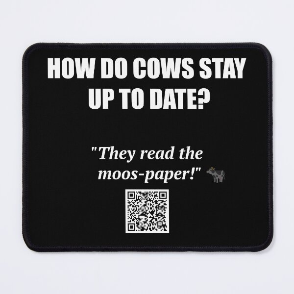 Item preview, Cow Joke – Reads the Moos-paper designed and sold by BrushRushX.