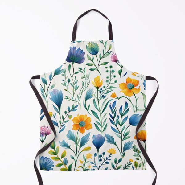 Artikelvorschau, Blumen Muster in kräftigen Farben orange blau entworfen und verkauft von LiskoDesign.