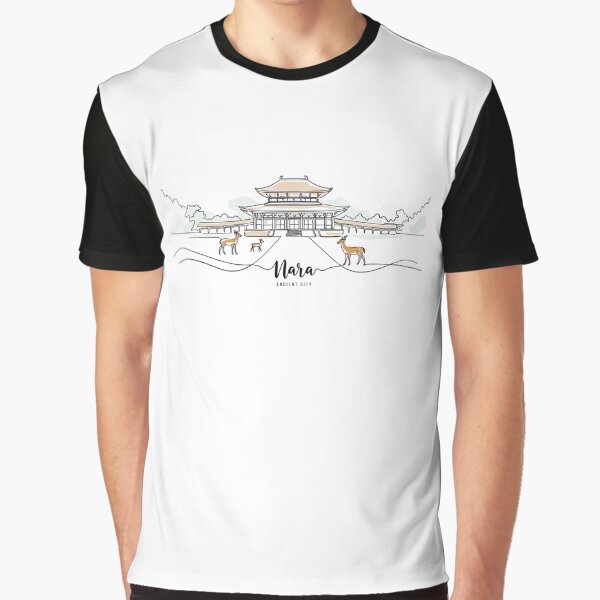 Item preview, Ancient City NARA - Simple Line Art designed and sold by store-wasabi.