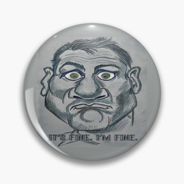 Item preview, 99% Anxiety, 1% Denial Caricature designed and sold by gleefulme.