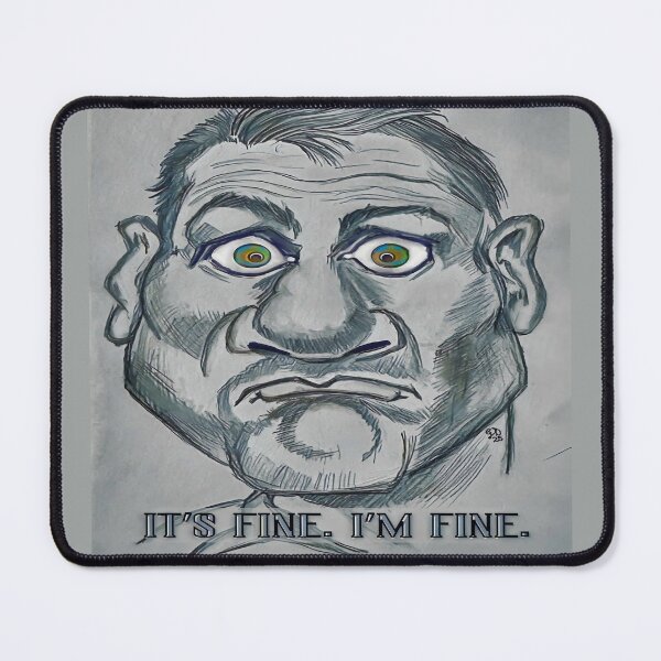 Item preview, 99% Anxiety, 1% Denial Caricature designed and sold by gleefulme.