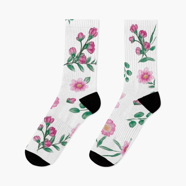 Item preview, flower pattern small pink flowers designed and sold by LiskoDesign.
