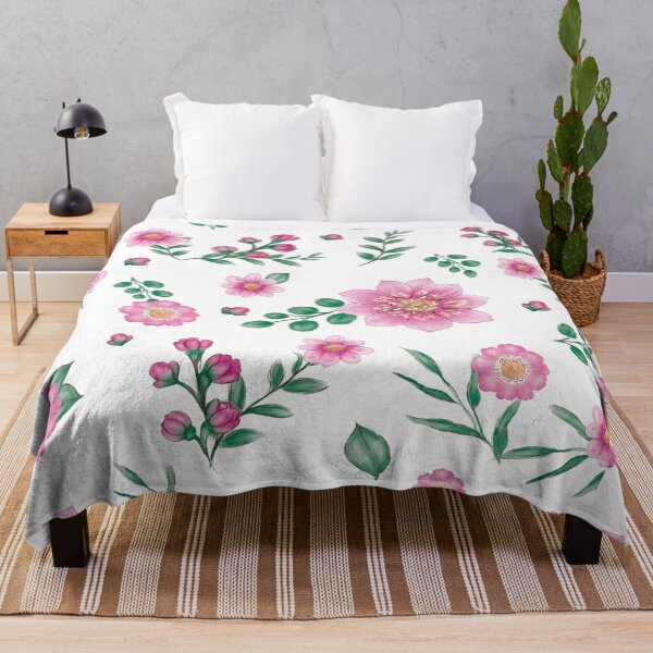 Item preview, flower pattern small pink flowers designed and sold by LiskoDesign.