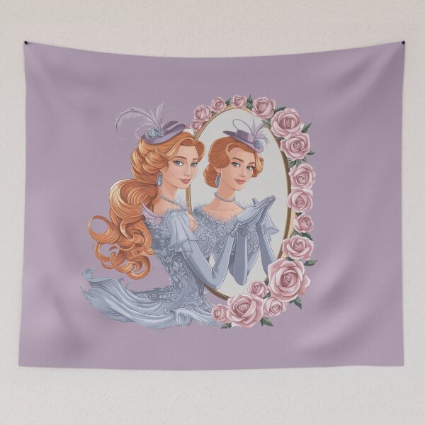 Item preview, Bridgerton Style Princess Mirror Moment – Self Reflection Art designed and sold by MAGICKEY2024.
