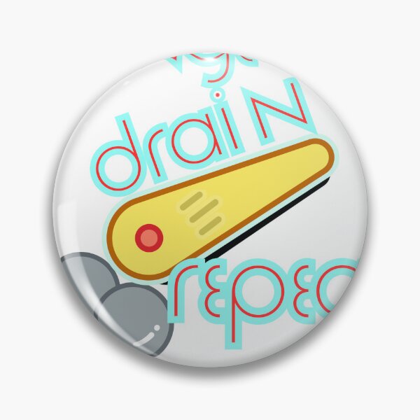 Item preview, Plunge. Drain. Repeat. Pinball Enthusiast Tshirt Funny  designed and sold by GlowbugsGrotto.