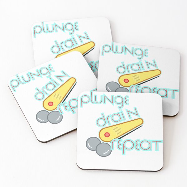 Item preview, Plunge. Drain. Repeat. Pinball Enthusiast Tshirt Funny  designed and sold by GlowbugsGrotto.