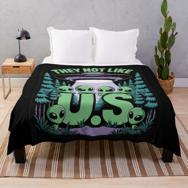 Item preview, They Not Like Us Cute Funny Alien Graphic Design designed and sold by SasscDesigns.