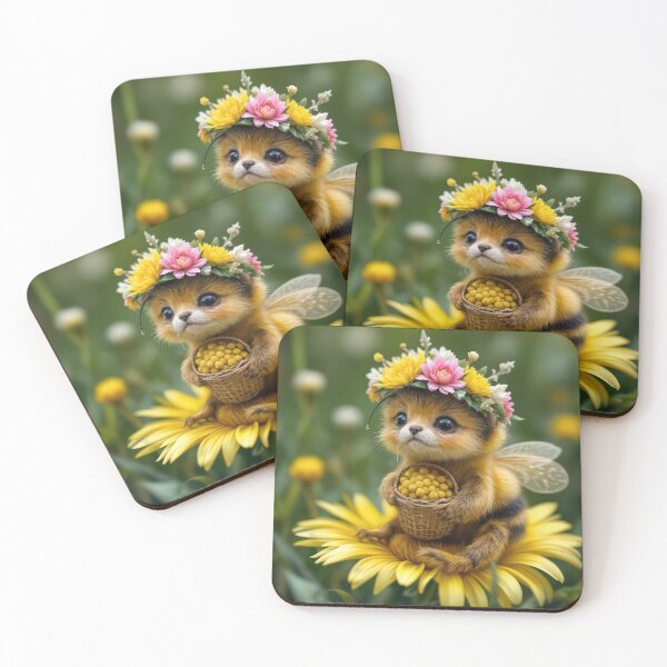 Item preview, Cute Honeybee Holding a Basket of Pollen designed and sold by Maria Dryfhout.