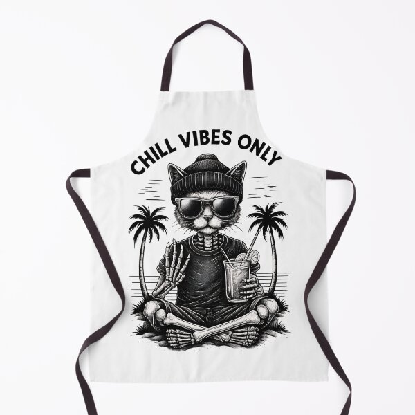 Item preview, Skeleton Cat Chilling with Drink designed and sold by Spill & Signal.