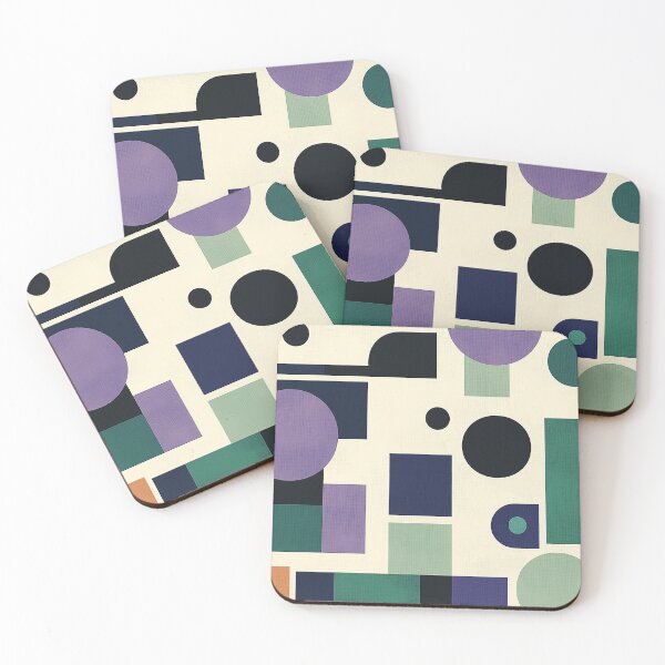 Item preview, Retro Geometry: Green, Purple & Midnight Shapes designed and sold by vfxbear.