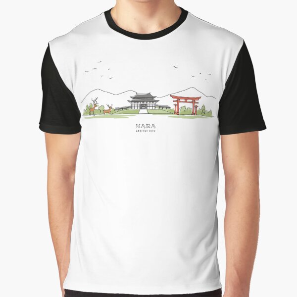 Item preview, Ancient City NARA - Simple Line Art designed and sold by store-wasabi.
