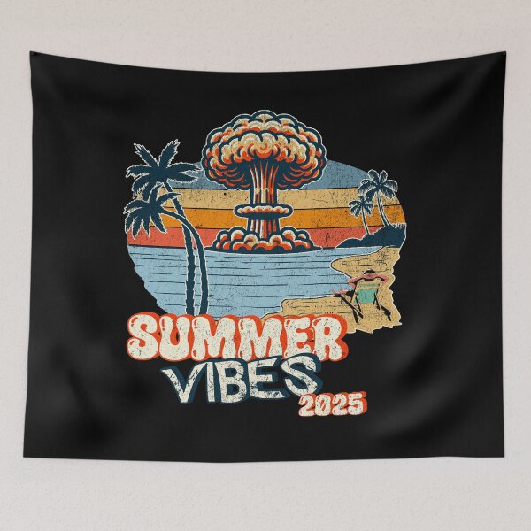 Item preview, Summer Vibes 2025 – Surreal Retro Beach with Explosion | Art & Design designed and sold by VariousGoodies.