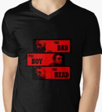 Dad, Boy and Head Men's V-Neck T-Shirt