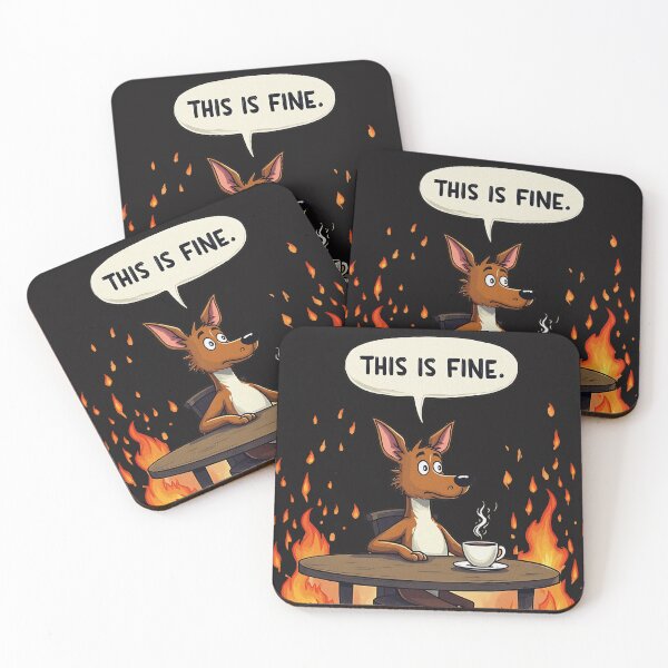 Item preview, This Is Fine Meme – Chaos and Calm Collide designed and sold by AwesomeBeyondLimits.