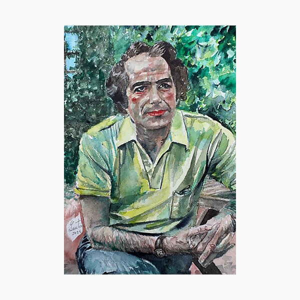 Item preview, PHILIP ROTH watercolor portrait .1 designed and sold by lautir.