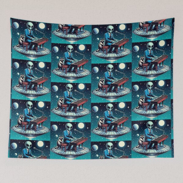 Item preview, Alien and cute raccoon designed and sold by Dogandesighn.