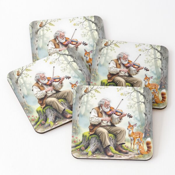 Item preview, Old Man Playing a Fiddle In the Forest designed and sold by Maria Dryfhout.