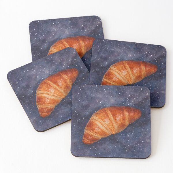 Item preview, Galactic Croissant – Space Bakery Art with Watercolor Galaxy designed and sold by Pacika.
