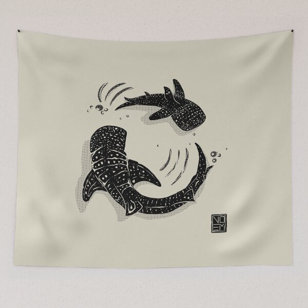 Item preview, Whale Shark Black Print designed and sold by Noem-Prints.