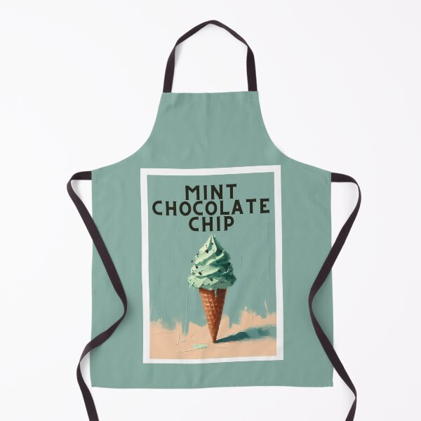 Item preview, Mint Chocolate Chip Ice Cream- Vintage Illustration designed and sold by SHELOPS.