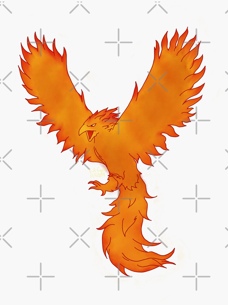 Thumbnail 3 of 3, Sticker, Rising Phoenix designed and sold by K-AEyston.