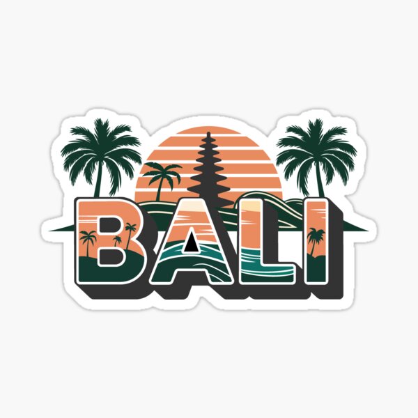 Aperçu de l'œuvre Coucher de soleil à Bali en Indonésie avec des palmiers créée et vendue par NPStudio.