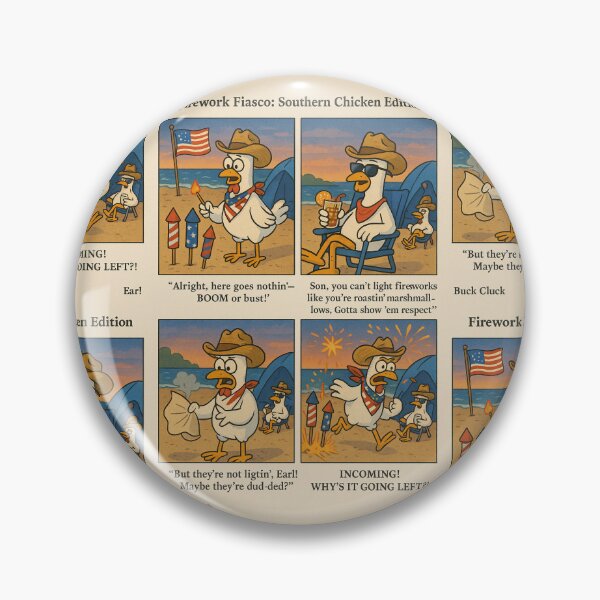 Item preview, Buck and Earl Southern Chickens Funny Fireworks Fail designed and sold by dcohea.