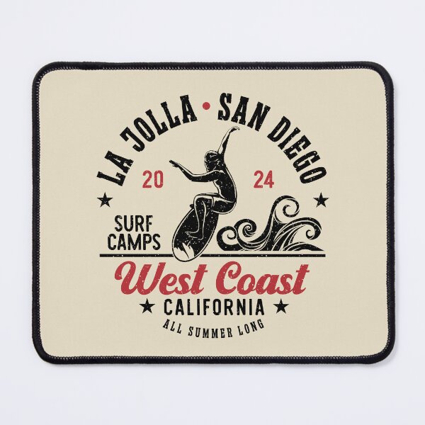 Item preview, Surf La Jolla Surfing San Diego West Coast California designed and sold by eclecTEEq.