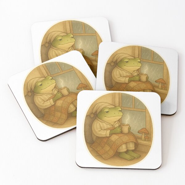 Item preview, Cozyfrog Watching the Rain Cozy Cottage Friends Series designed and sold by OpenArt.