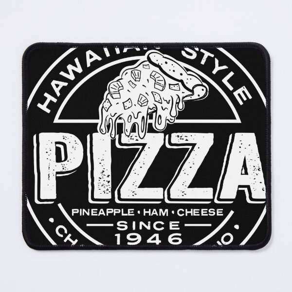 Item preview, Chatham Ontario Canada round Hawaiian Pizza logo style in white color designed and sold by Jdawnink.