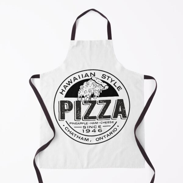 Item preview, Chatham Ontario Canada round Hawaiian Pizza logo style in white color designed and sold by Jdawnink.