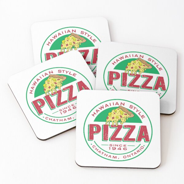 Item preview, Chatham Ontario Canada round Hawaiian Pizza logo style designed and sold by Jdawnink.