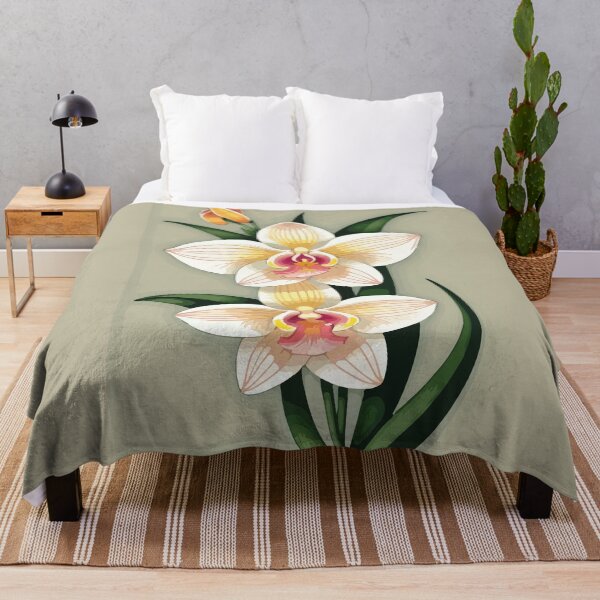 Item preview, Golden Orchid Elegance Botanical Art Print designed and sold by Rorospirit.