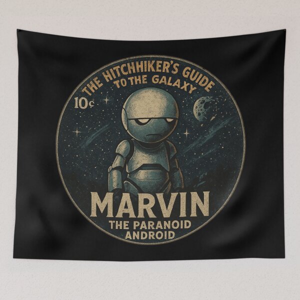 Item preview, Marvin the Paranoid Robot - The Hitchhiker's Guide to the Galaxy designed and sold by Random-Reality.