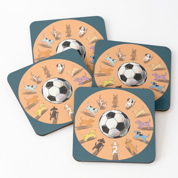 Item preview, puppies and football designed and sold by artsmeow.