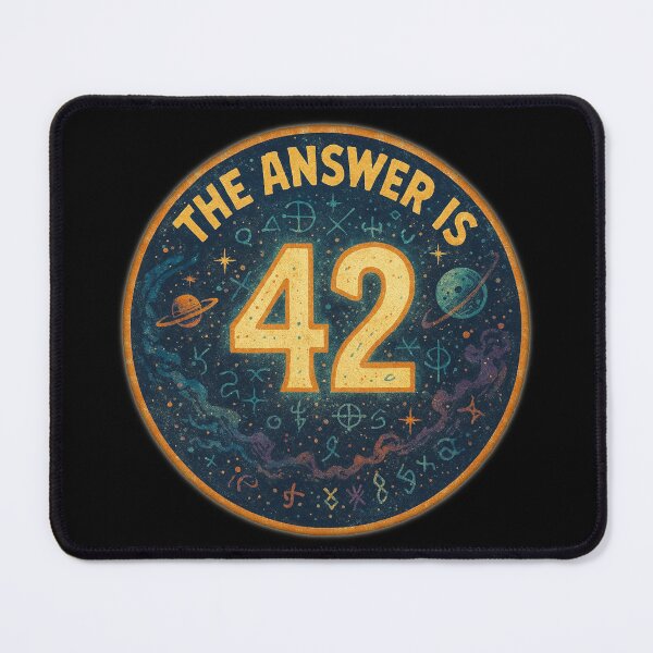 Item preview, 42 is the answer - The Hitchhiker's Guide to the Galaxy designed and sold by Random-Reality.