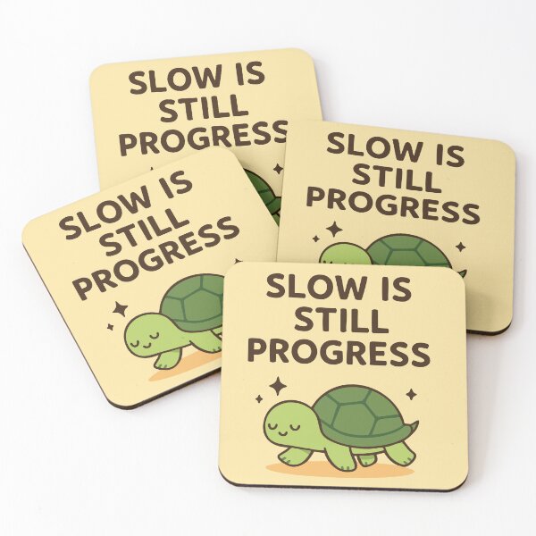 Item preview, Slow Is Still Progress – Cute Motivational Turtle designed and sold by Cuckoo Parrot.