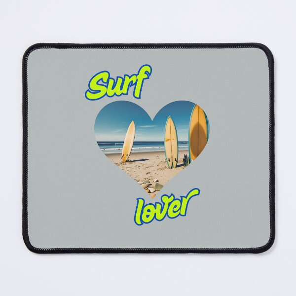 Artikelvorschau, Surfer-Liebhaber-Herz-Strand-Design entworfen und verkauft von ErSaSolutions.